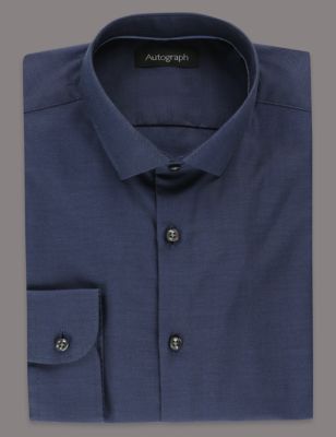 Pure Cotton Tailored Fit Oxford Checked Shirt